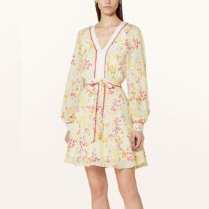 NWT Reiss Molly Floral Puff Long Sleeve Mini Dress